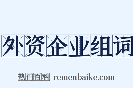 外资企业组词是什么意思的图片